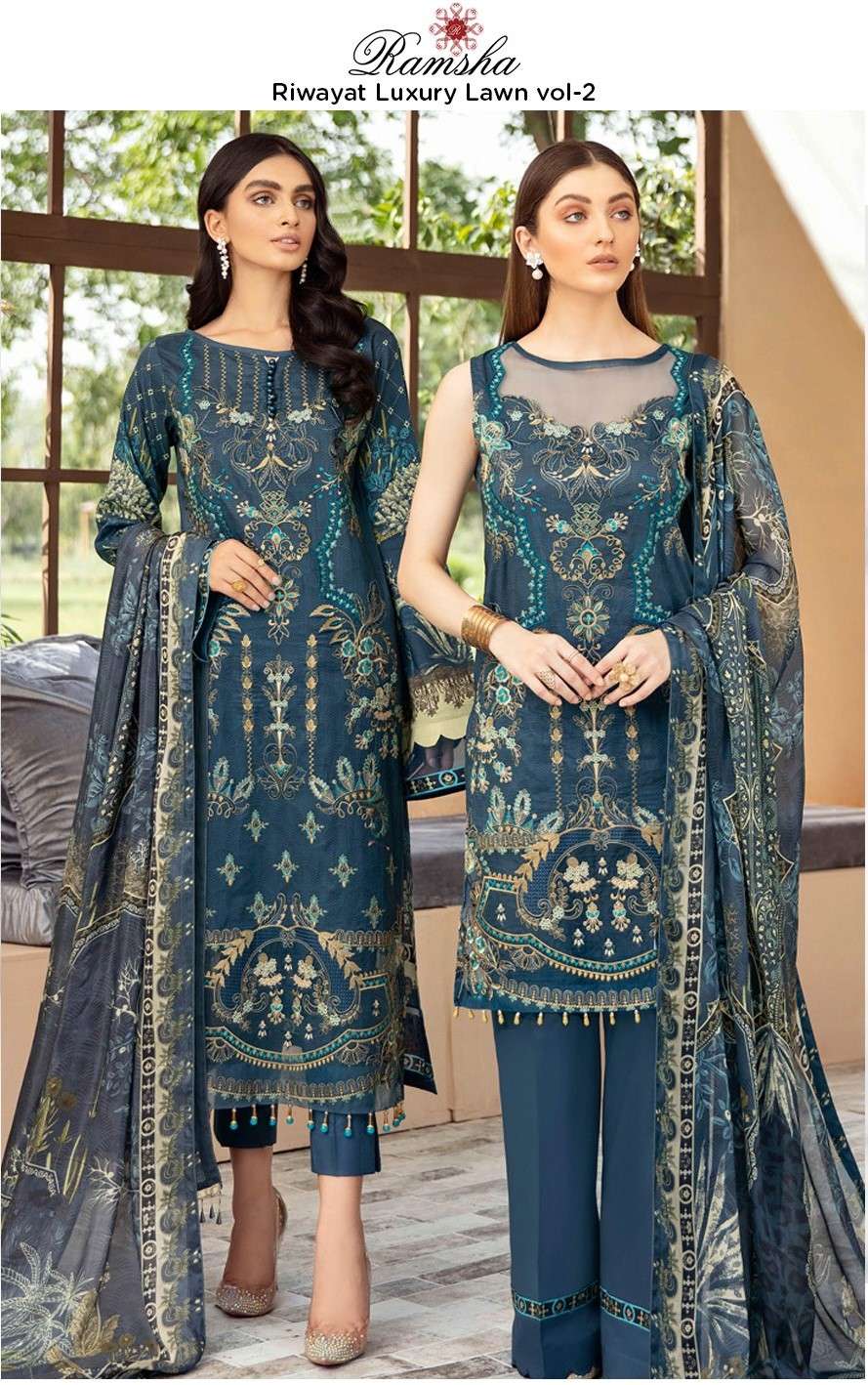 Riwayat by Ramsha Luxury Lawn Vol 2 